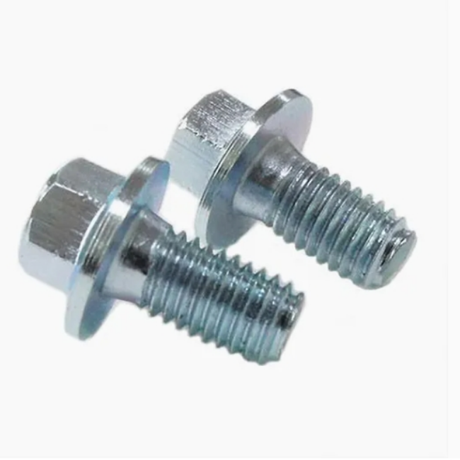 DIN6921 ISO4162 Hex Flanged Bolts Blue and White Zinc Plated Bolts