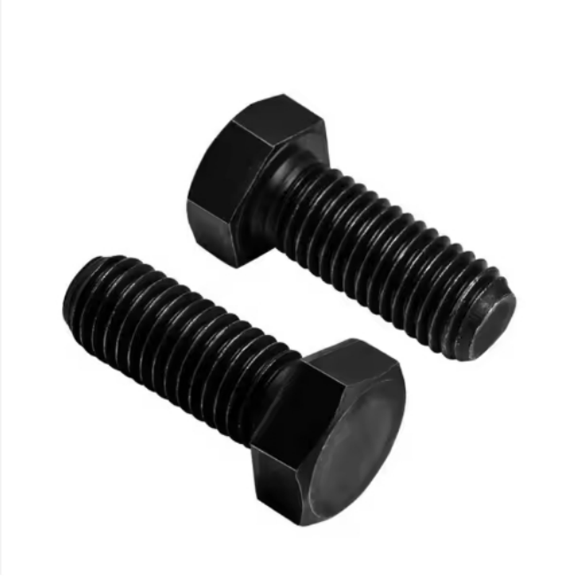 DIN 933 Black Zinc Plated Carbon Steel Half Thread Hex Bolts Black Oxide Steel Full Thread Hex Head Bolt