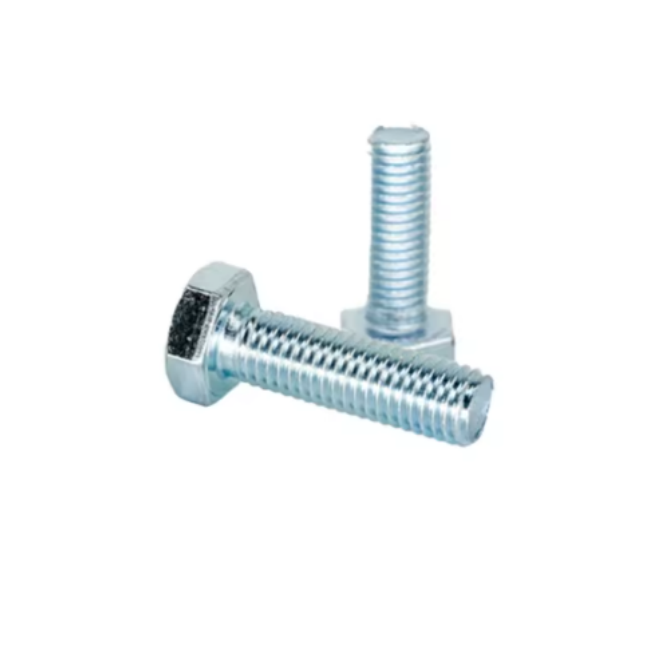 Blue-white zinc-plated DIN933 hexagonal full-thread bolts
