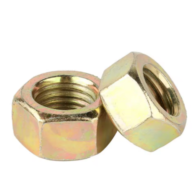 Colored zinc plated hexagonal nut DIN934